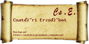 Csatári Erzsébet névjegykártya