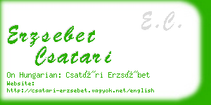 erzsebet csatari business card